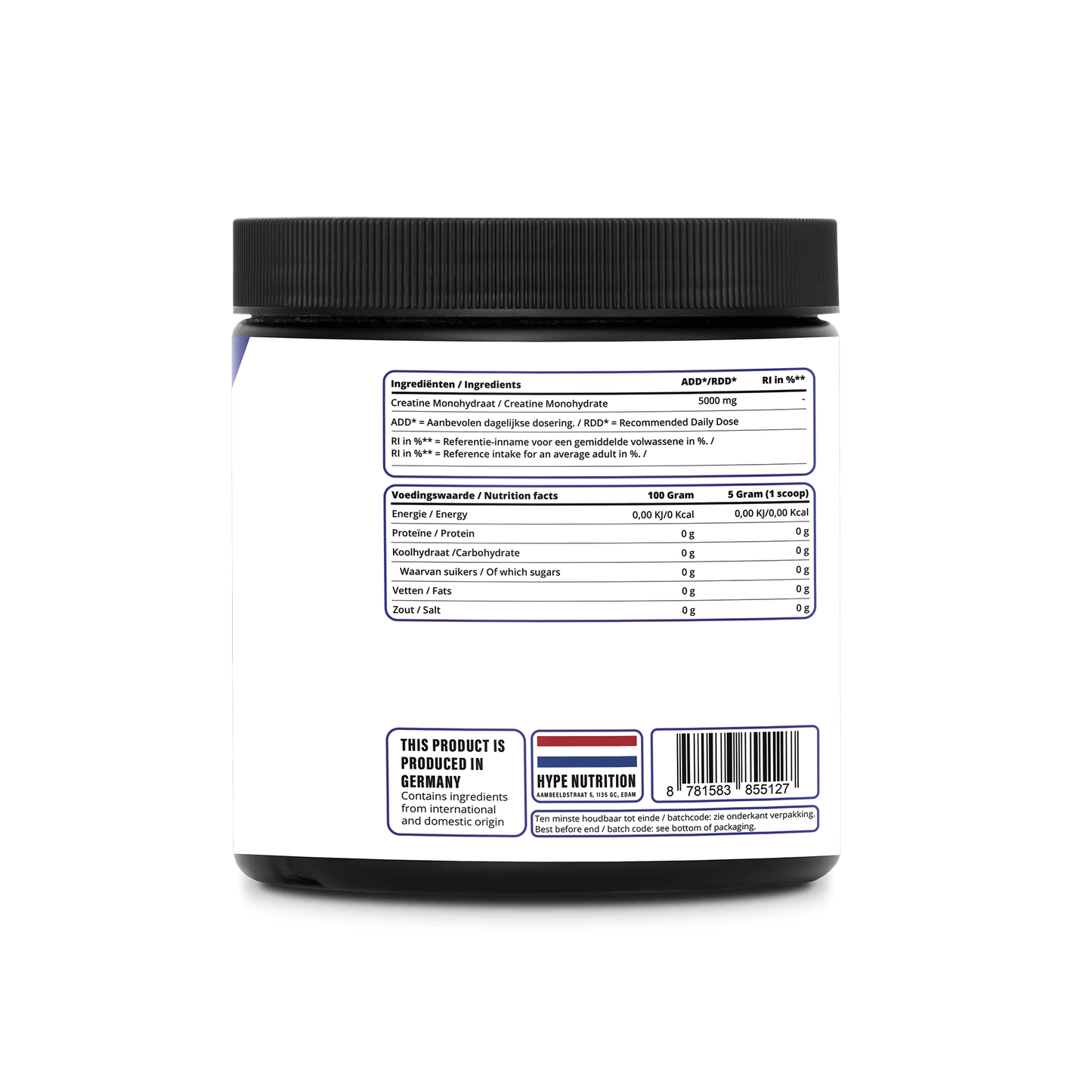 Creatine monohydrate poeder voor spierkracht en sportprestaties