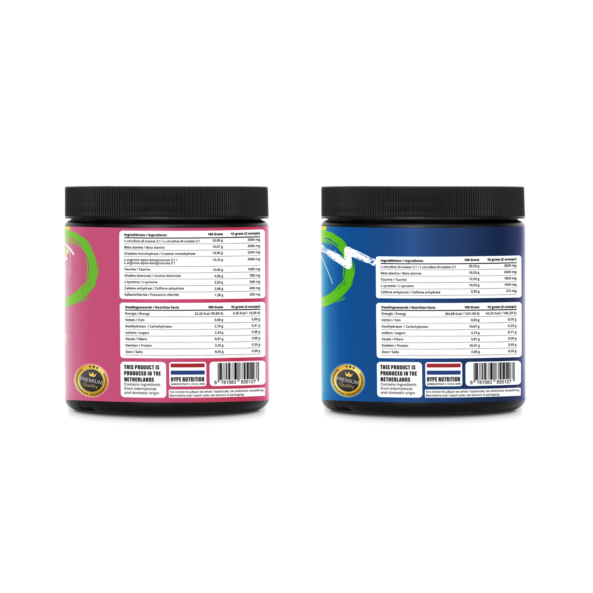Double Boost Combideal met twee pre-workout poeders voor langdurige energie en focus