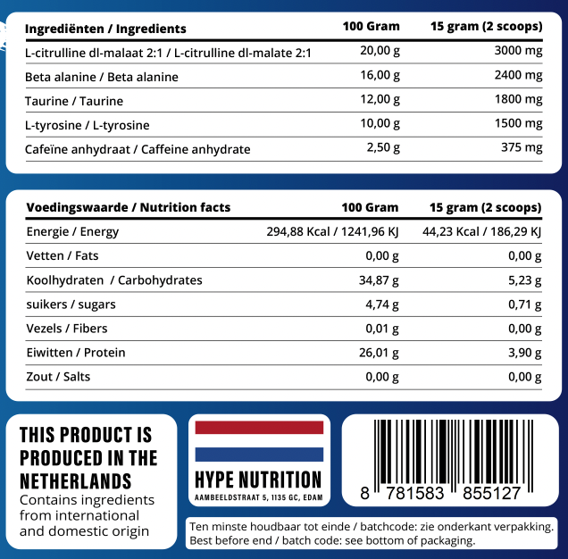 Double Boost Combideal met twee pre-workout poeders voor langdurige energie en focus