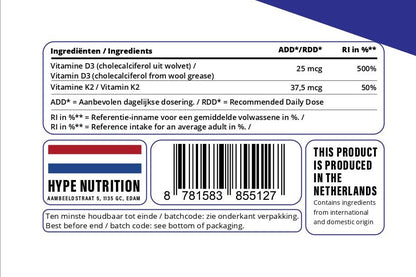 Vitamine D3 + K2