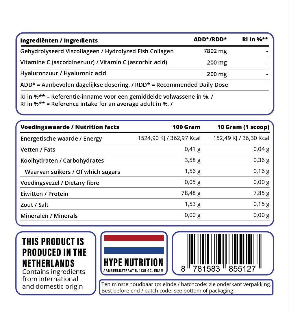 Gehydroliseerd Viscollageen + Vitamine C Passievrucht