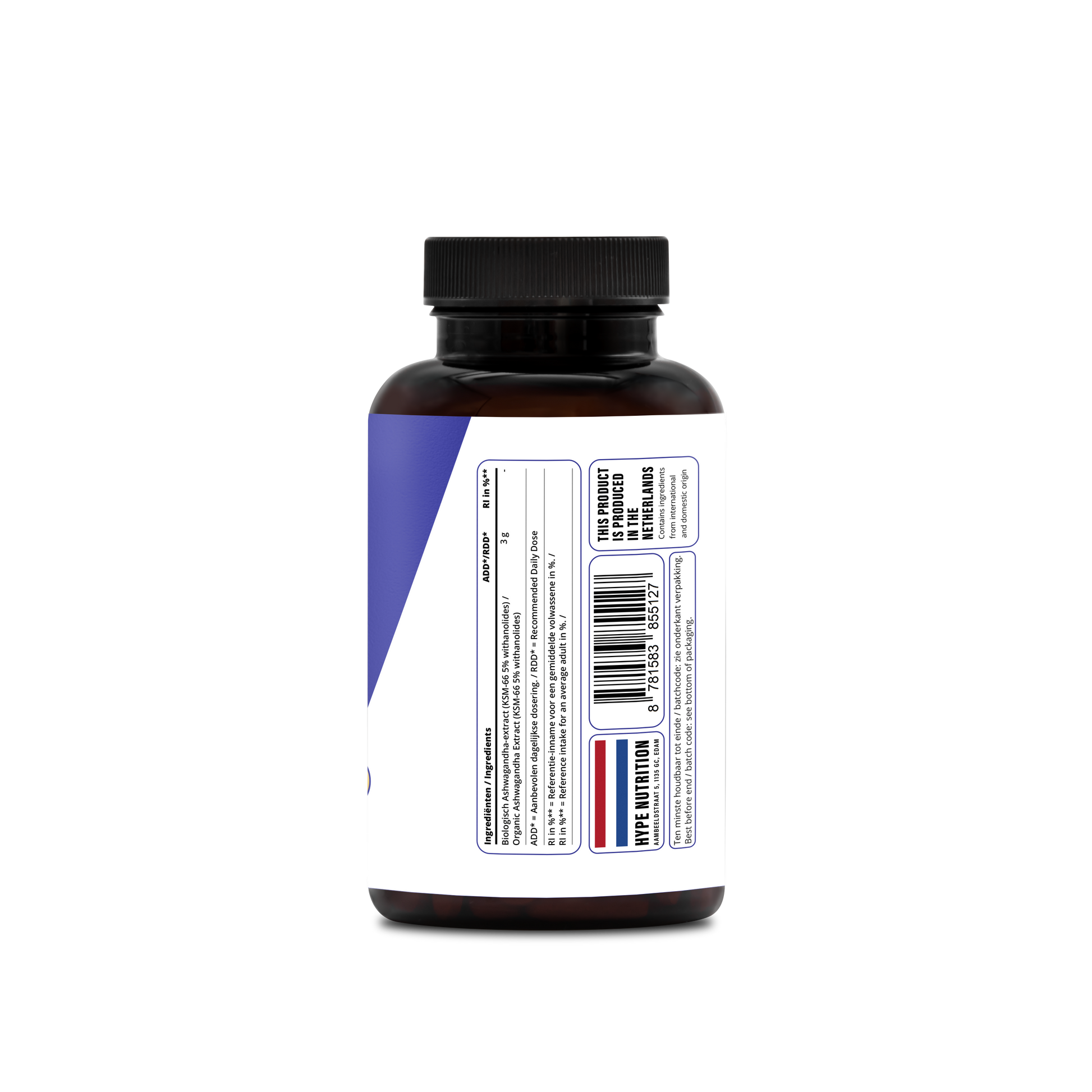Biologische Ashwagandha KSM-66 capsules voor stressvermindering en energie