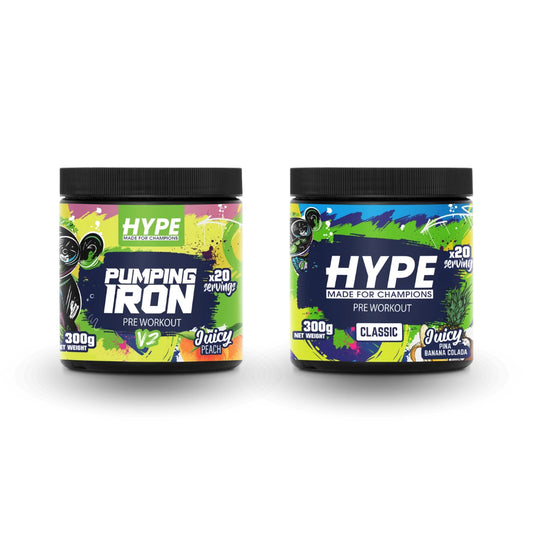 Double Boost Combideal met twee pre-workout poeders voor langdurige energie en focus