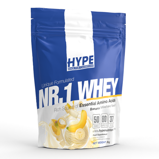 Nr.1 Whey Protein 2000g Banaan Milkshake poeder voor spierherstel en spiergroei