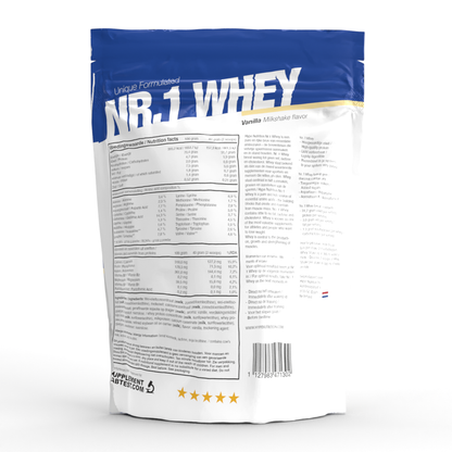 Nr.1 Whey Protein 2000g vanille milkshake poeder voor spierherstel