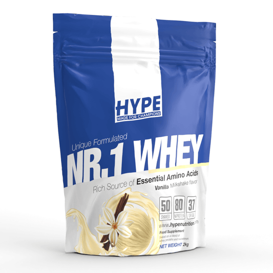 Nr.1 Whey Protein 2000g vanille milkshake poeder voor spierherstel