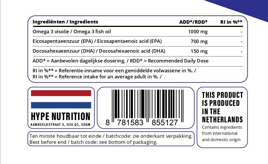 Omega 3 visolie capsules maagversterkend voor hart en gewrichten