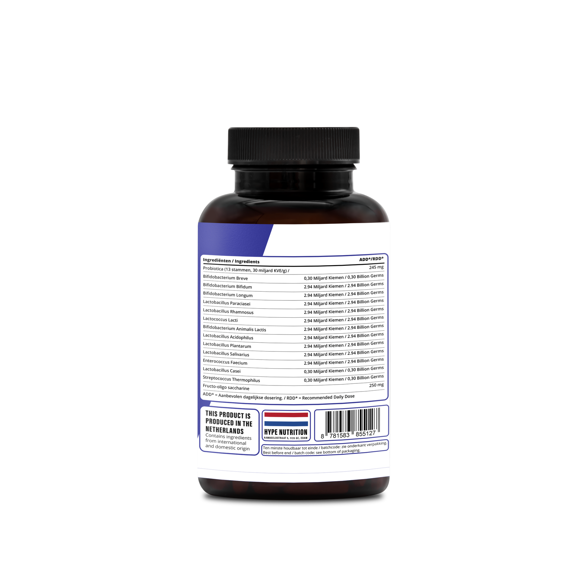 Biologische probiotica capsules voor darmgezondheid en weerstand